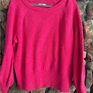LC Lauren Conrad Vibrant Pink Crew Neck Sweater